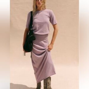 Free people Isabella sweater skirt set (cool violet )